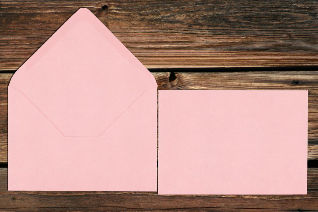 Briefhüllen 110x156 mm Nassklebend Hellrosa 120 g/qm